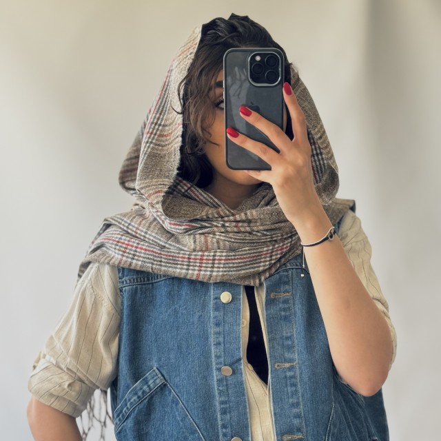 شال چهارخانه کد F57