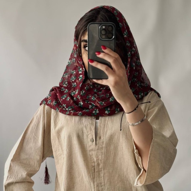 شال حریر گلگلی کد N06