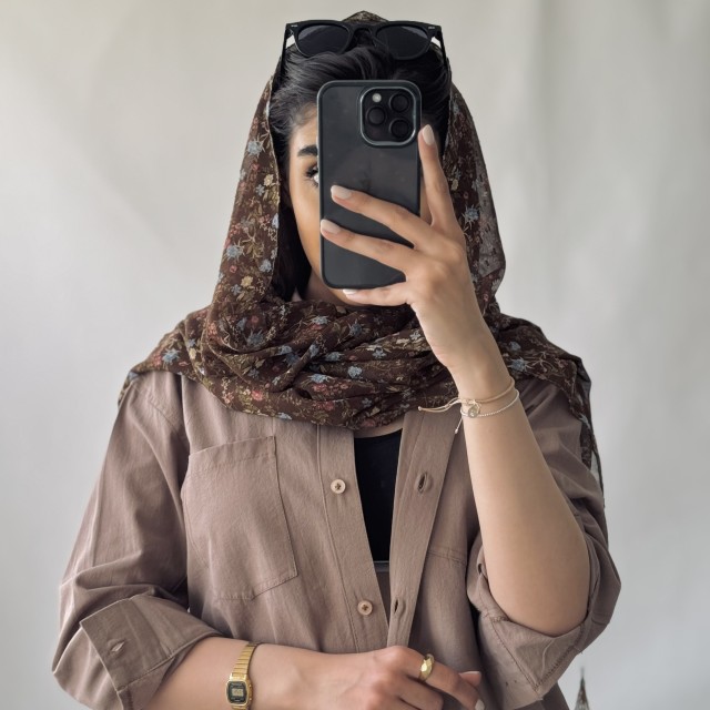 شال حریر گلگلی کد N07