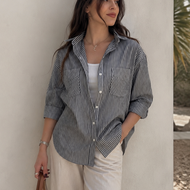 شومیز راه راه کد 2836