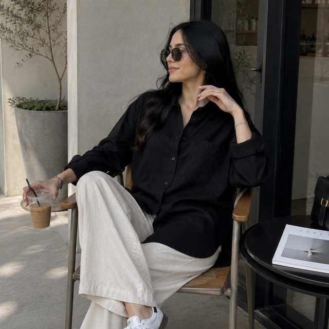 شومیز مشکی کد 2904