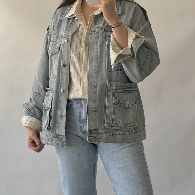 کت جین چهارجیب کد 156