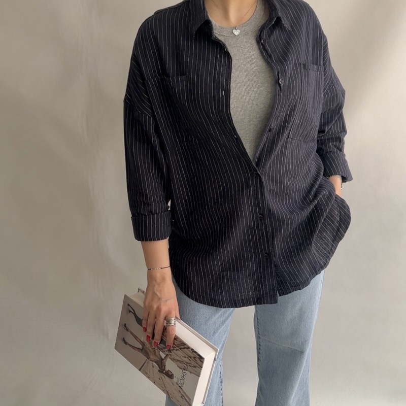 شومیز لینن Bershka کد 196