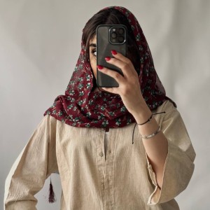 شال حریر گلگلی کد N06