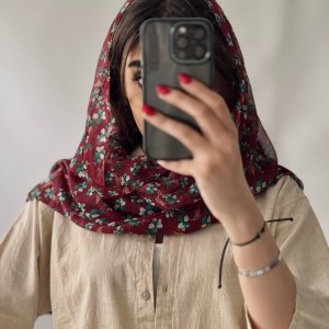 شال حریر گلگلی کد N06
