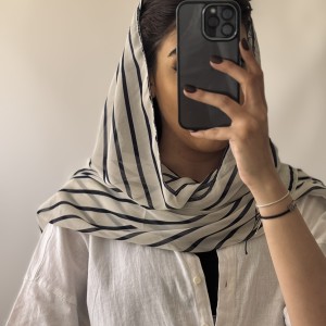 شال حریر راه راه کد N08