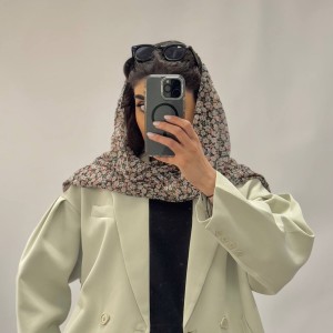 شال حریر کریشه گلگلی کد N11