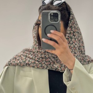 شال حریر کریشه گلگلی کد N11