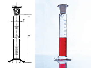 استوانه مدرج رداژدار با درپوش