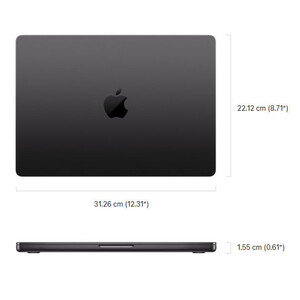 لپ تاپ 14.2 اینچی اپل مدل MacBook Pro MX2G3 2024 LLA-M4 Max-36GB RAM-1TB SSD