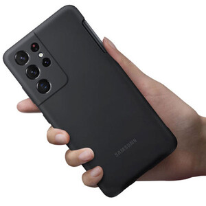 کاور سامسونگ مدل Silicon مناسب برای گوشی موبایل سامسونگ Galaxy S21 Ultra به همراه قلم نوری