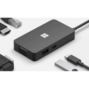 مبدل USB-C به HDMI / VGA / LAN / USB-C / USB-A مایکروسافت مدل Travel Hub