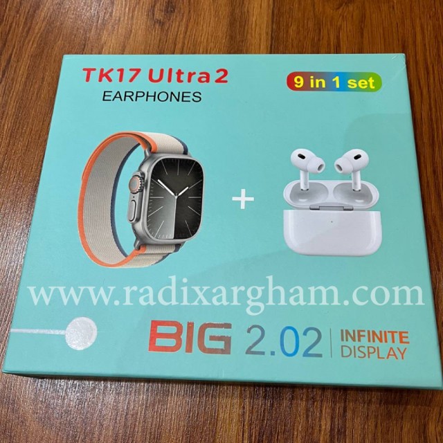 ساعت هوشمند TK17 ultra 2 به همراه 8 بند و ایرپاد جدید