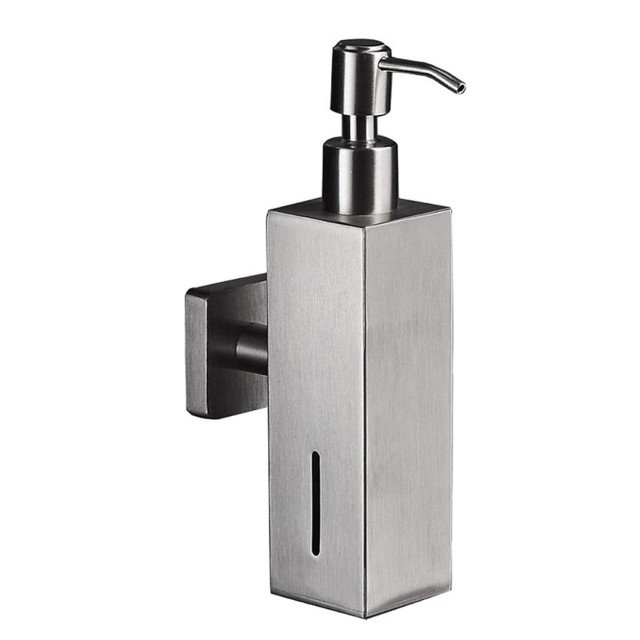 جاصابون دیواری چهارگوش R820 - استیل مات