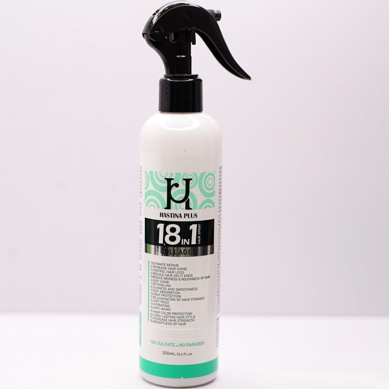 اسپری مو بعد حمام بدون سولفات هاستینا (کلاژن 18 کاره) - 300 میل - Hastina