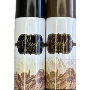 اسپری بدن عطر OUD AL SHAMS سفید و مشکی حجم 200ML