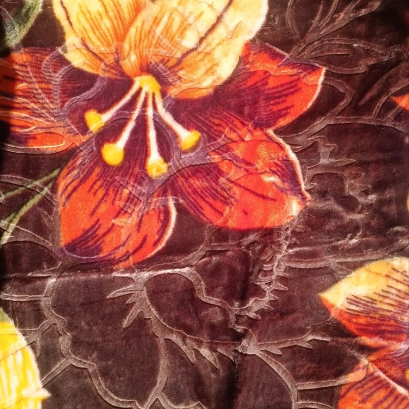 پتو  نیکو بافت فیروزه گلدار یکنفره