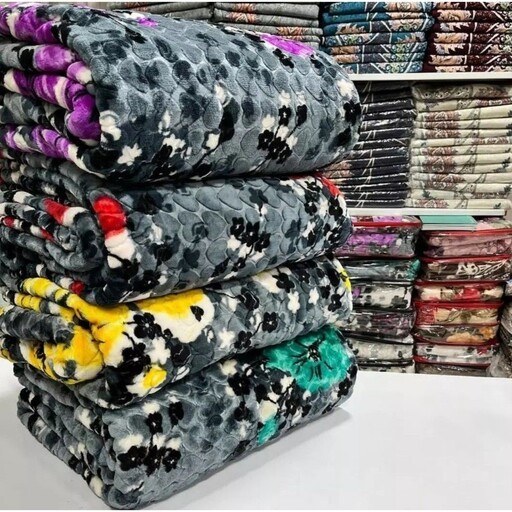 پتو ایزابلا شادیلون یکنفره زمینه طوسی