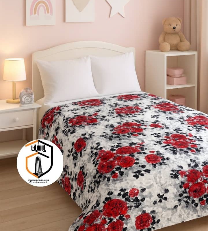 پتو مسافرتی دونفره  ایزابلا شادیلون زمینه سفید