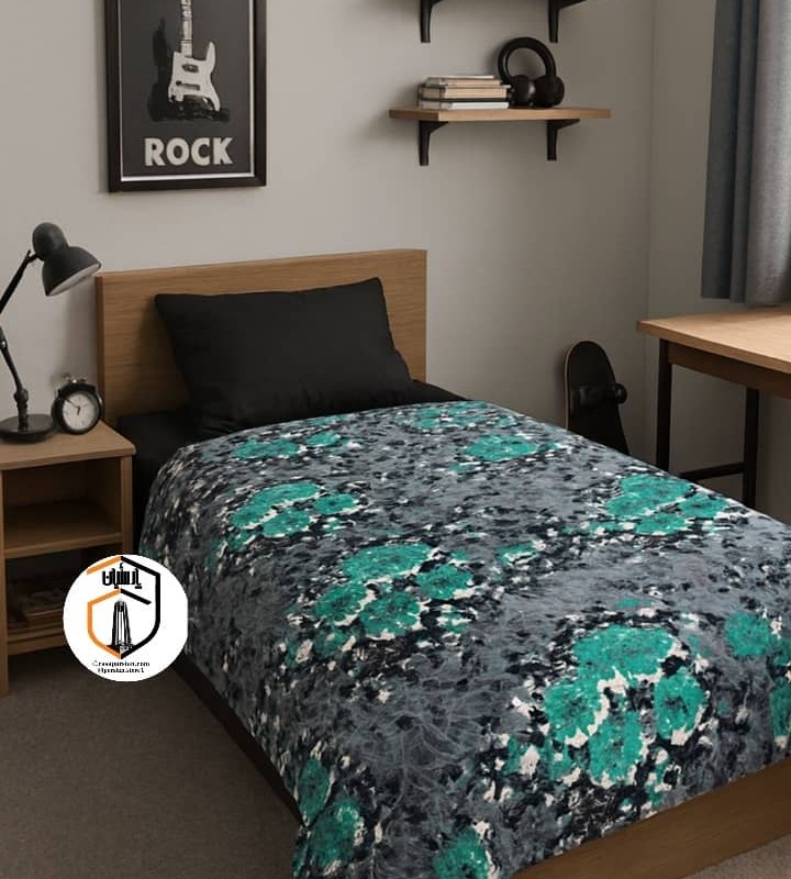 پتو ایزابلا شادیلون یکنفره  زمینه طوسی