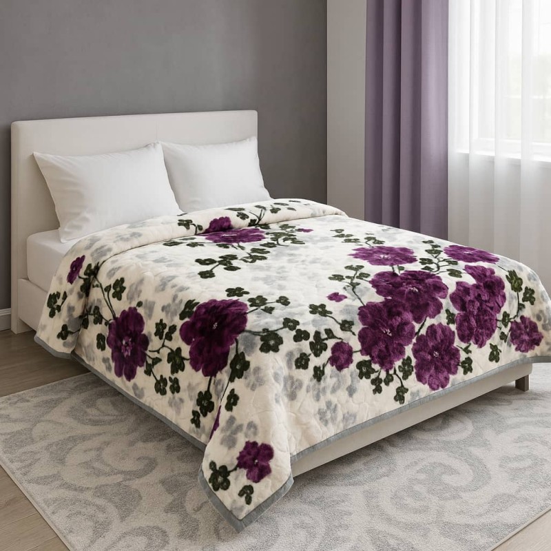 پتو   شادیلون مسافرتی دو نفره زمینه سفید