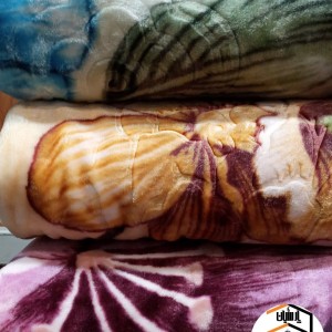پتو فیروزه گلدار یکنفره