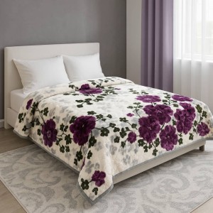 پتو   شادیلون مسافرتی دو نفره زمینه سفید