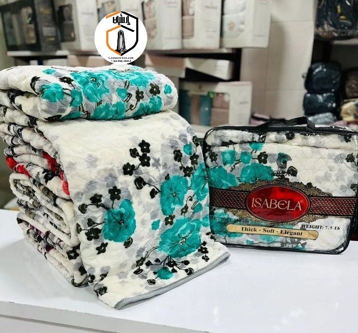 پتو  شادیلون ایزابلا  یک نفره زمینه سفید