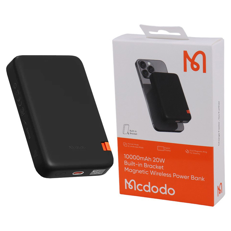 پاور بانک بی سیم فست شارژ مک دودو MC-510 PD 20W ظرفیت 10000 میلی آمپر ساعت