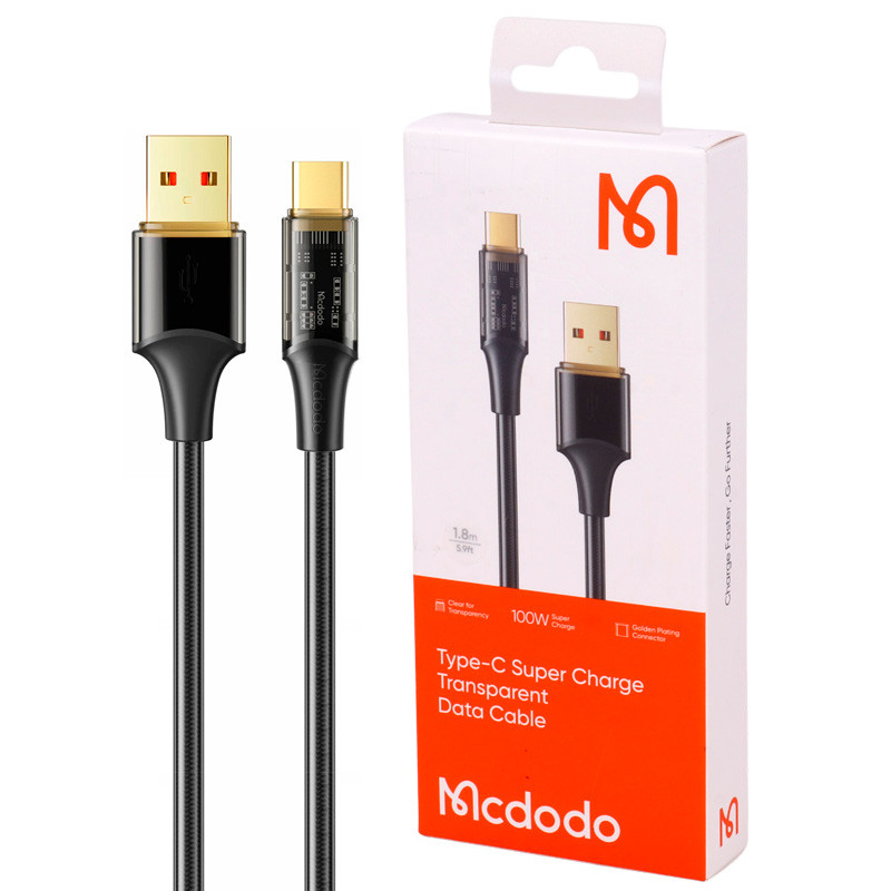 کابل تایپ سی فست شارژ Mcdodo CA-209 6A QC4.0 PD 100W 1.8m