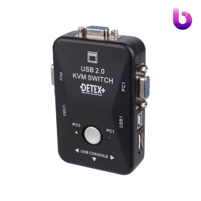 سوییچ Detex+ KVM21UA 2Port KVM