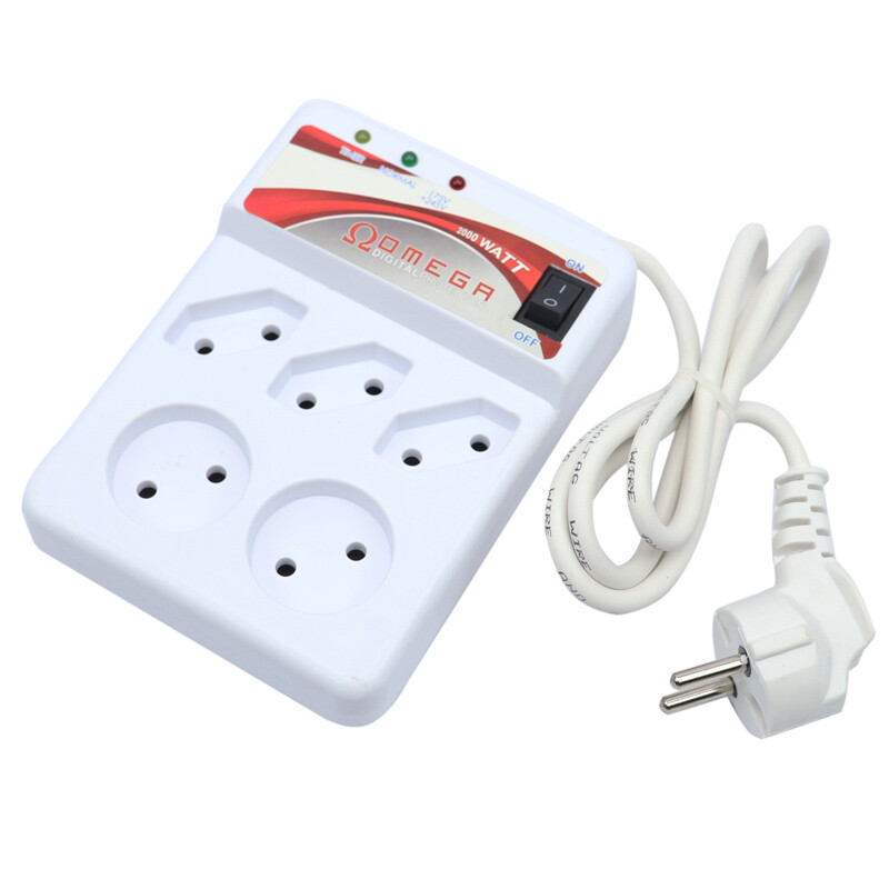 محافظ برق تلویزیون و یخچال فریزر 5 خانه امگا با کابل 1/3 متری