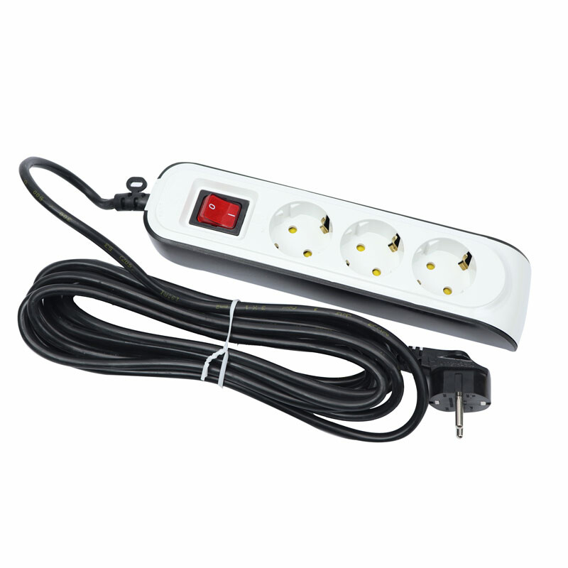 چند راهی 3 خانه ارت دار پارت الکتریک PE8762 با کابل 5 متری