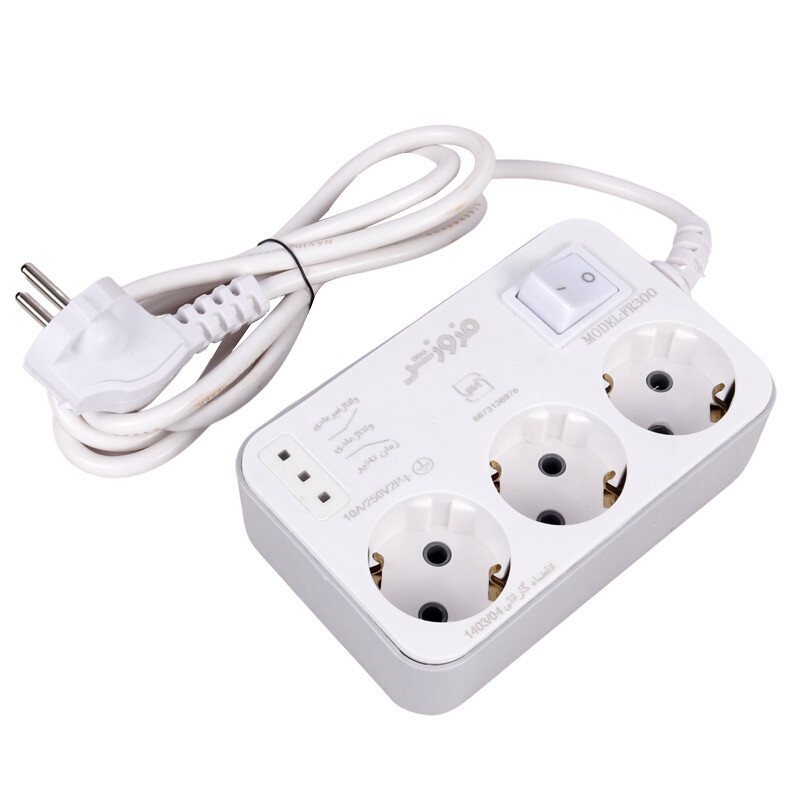 محافظ برق یخچال و فریزر 3 خانه ارت دار فروزش با کابل 1٫8 متری Foroozesh FR300