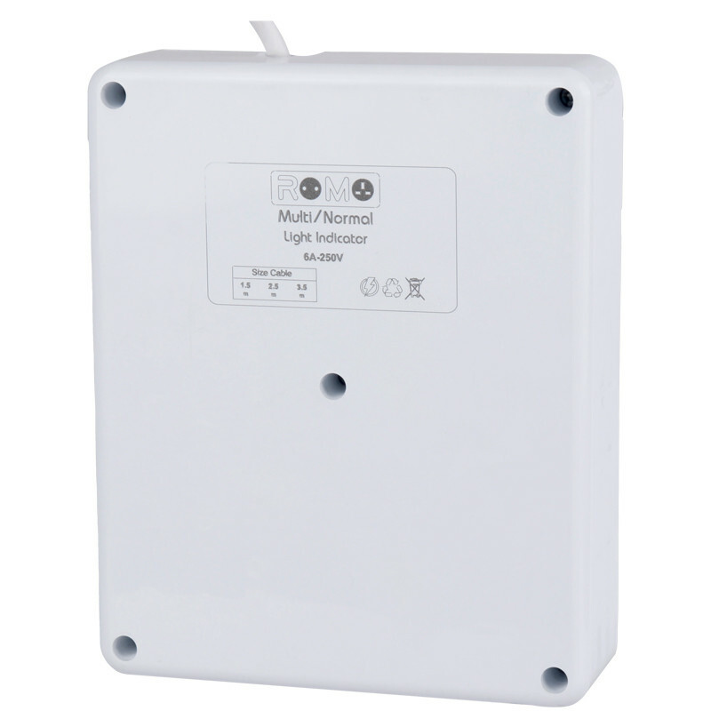 چند راهی 4 خانه برق رومو Normal-S با کابل 1.5 متری