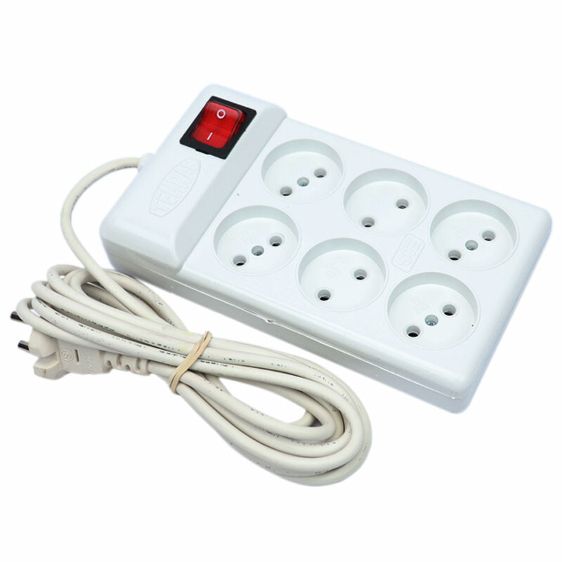 چند راهی 6 خانه کلید دار سفید تهران با کابل 1٫5 متر