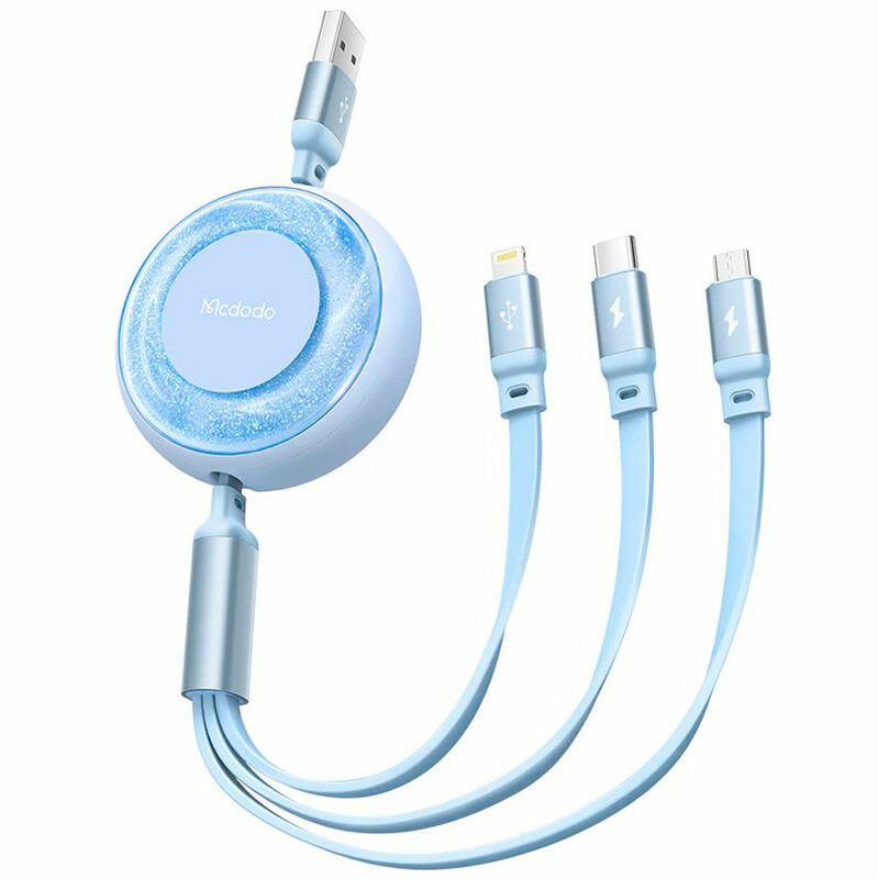 کابل 3 سر فست شارژ Mcdodo Sparkling Series CA-3730 6A 66W 1.2m