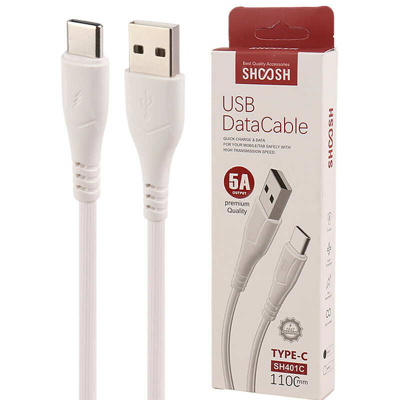 کابل تایپ سی فست شارژ 5 آمپر شوش SH401C طول 1.1 متر
