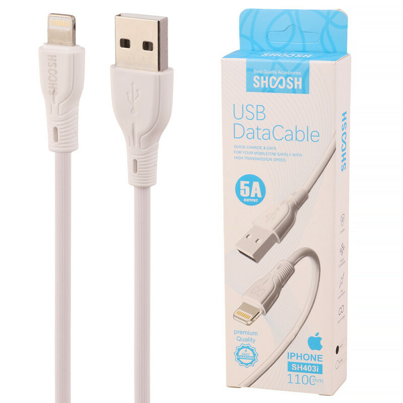 کابل لایتنینگ فست شارژ 5 آمپر شوش SH403i طول 1.1 متر
