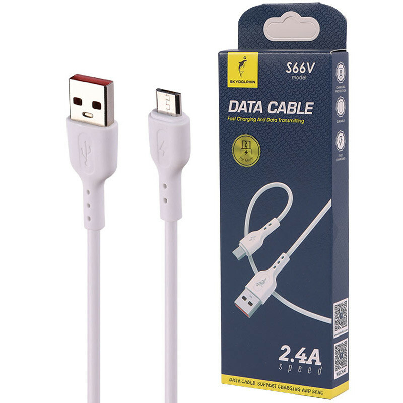 کابل میکرو یو اس بی فست شارژ Sky Dolphin S66V 2.4A 1m