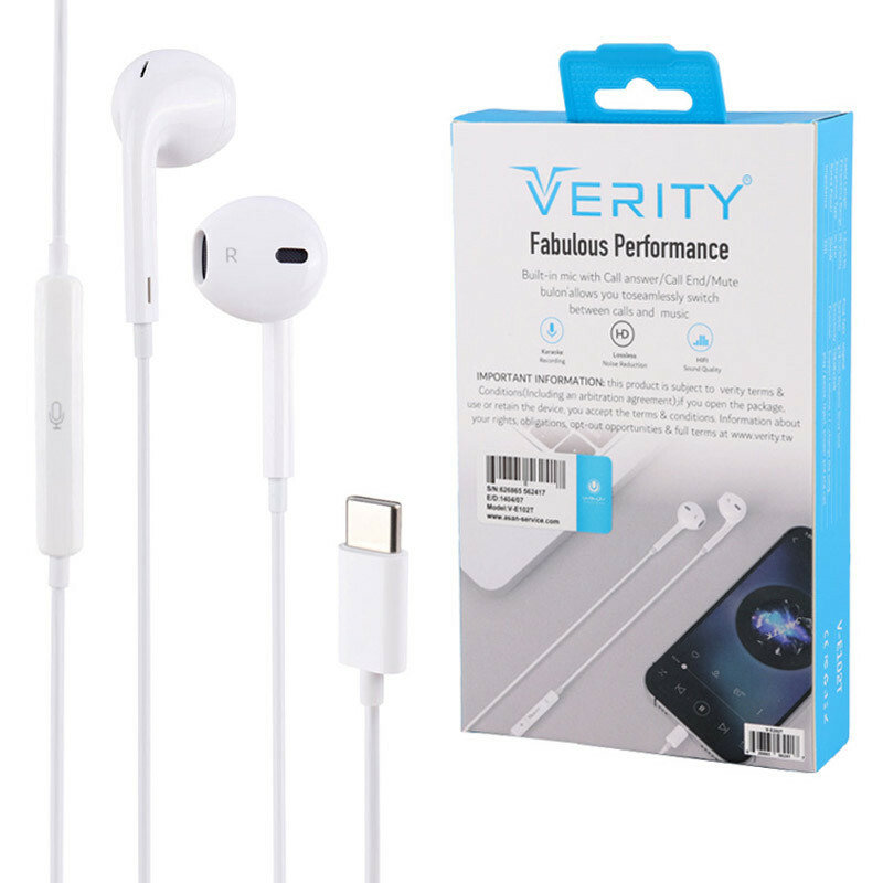 هندزفری تایپ سی وریتی V-E102T