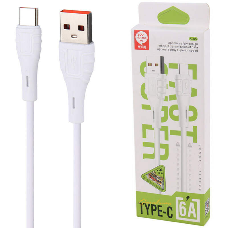 کابل تایپ سی فست شارژ You Shenq Ku K-85 6A 1m