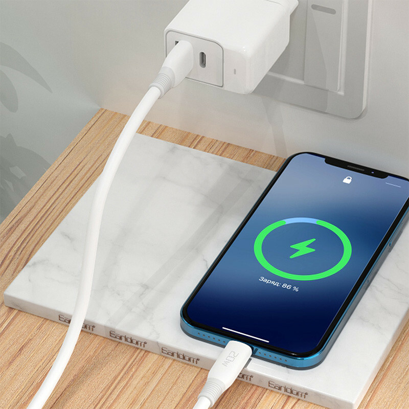 کابل لایتنینگ فست شارژ 20 وات ارلدام EC-159i طول 2 متر