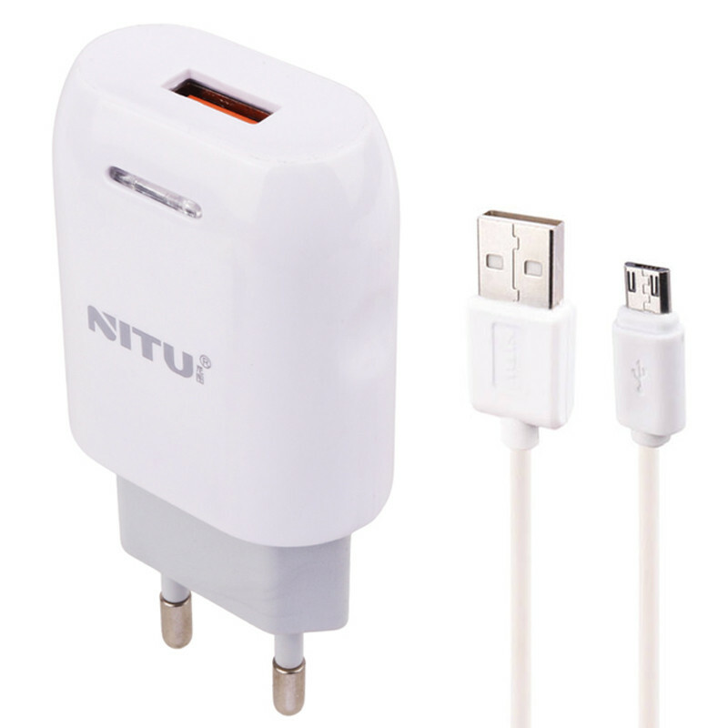 شارژر دیواری 12 وات نیتو NT-TC033 2.4A + کابل میکرو یو اس بی
