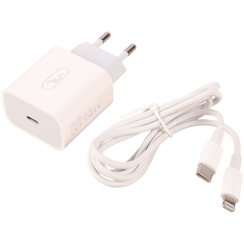 شارژر دیواری 10.5 وات اسکای دلفین SC38L 2.4A + کابل تبدیل آیفونی