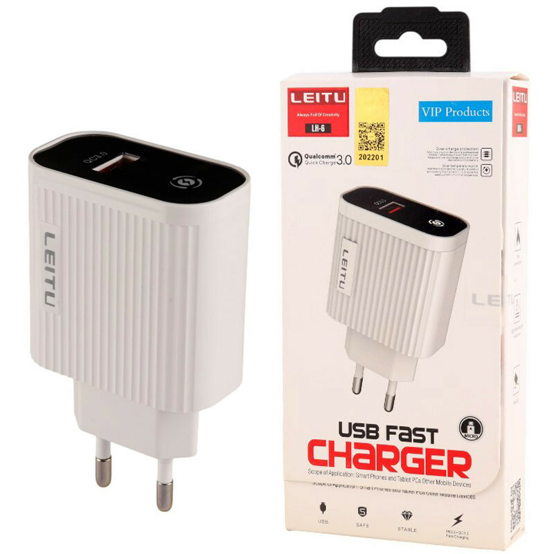 شارژر دیواری 18 وات لیتو LH-6 QC3.0 PD 3.5A + کابل میکرو یو اس بی