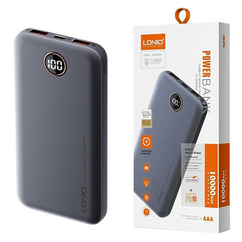 پاور بانک فست شارژ الدینیو PQ10 QC3.0 PD 22.5W ظرفیت 10000 میلی آمپر ساعت