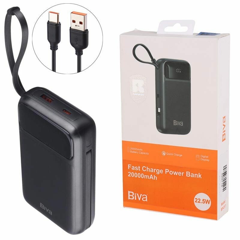 پاور بانک فست شارژ بیوا BP-017 PD 22.5W ظرفیت 20000 میلی آمپر ساعت