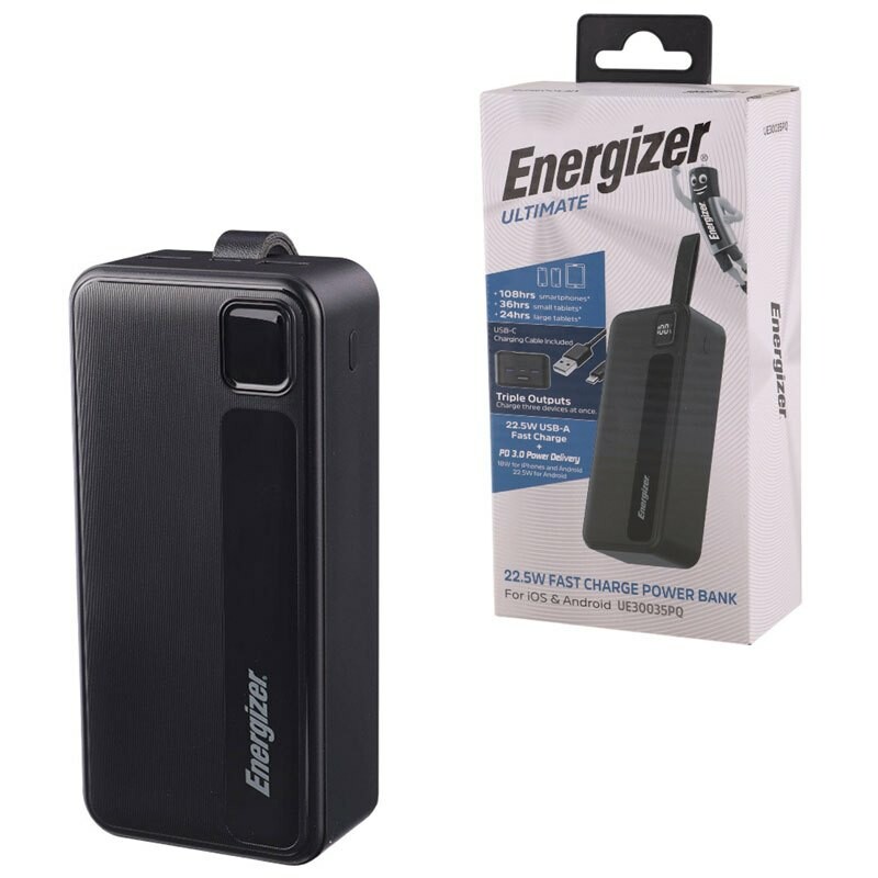 پاور بانک فست شارژ انرجایزر Ultimate UE30035PQ PD3.0 22.5W ظرفیت 30000 میلی آمپر ساعت