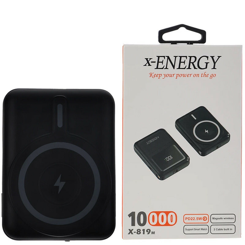 پاور بانک بی سیم فست شارژ ایکس انرژی X-819M PD 22.5W ظرفیت 10000 میلی آمپر ساعت